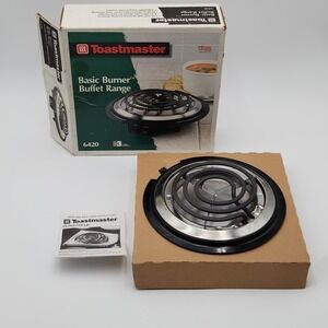 Vintage Toastmaster Basic Burner Buffet Range #6420 Single Electric Stove In Box